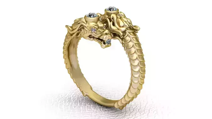 Luxury Dragon Gold Ring