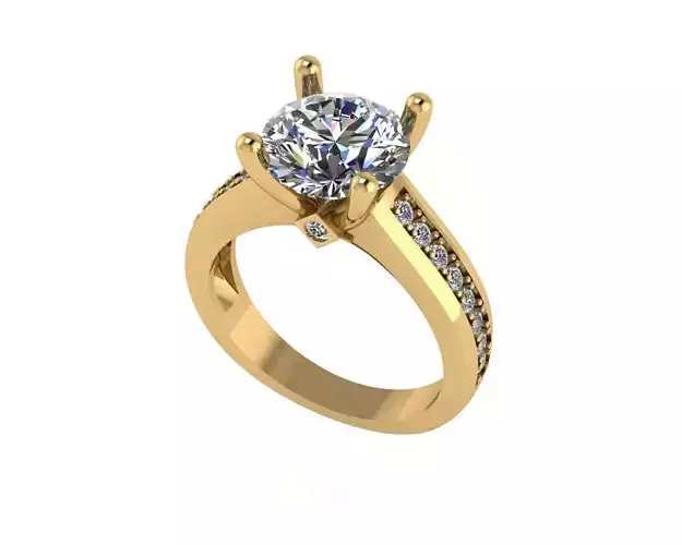 Women diamond ring 3d render