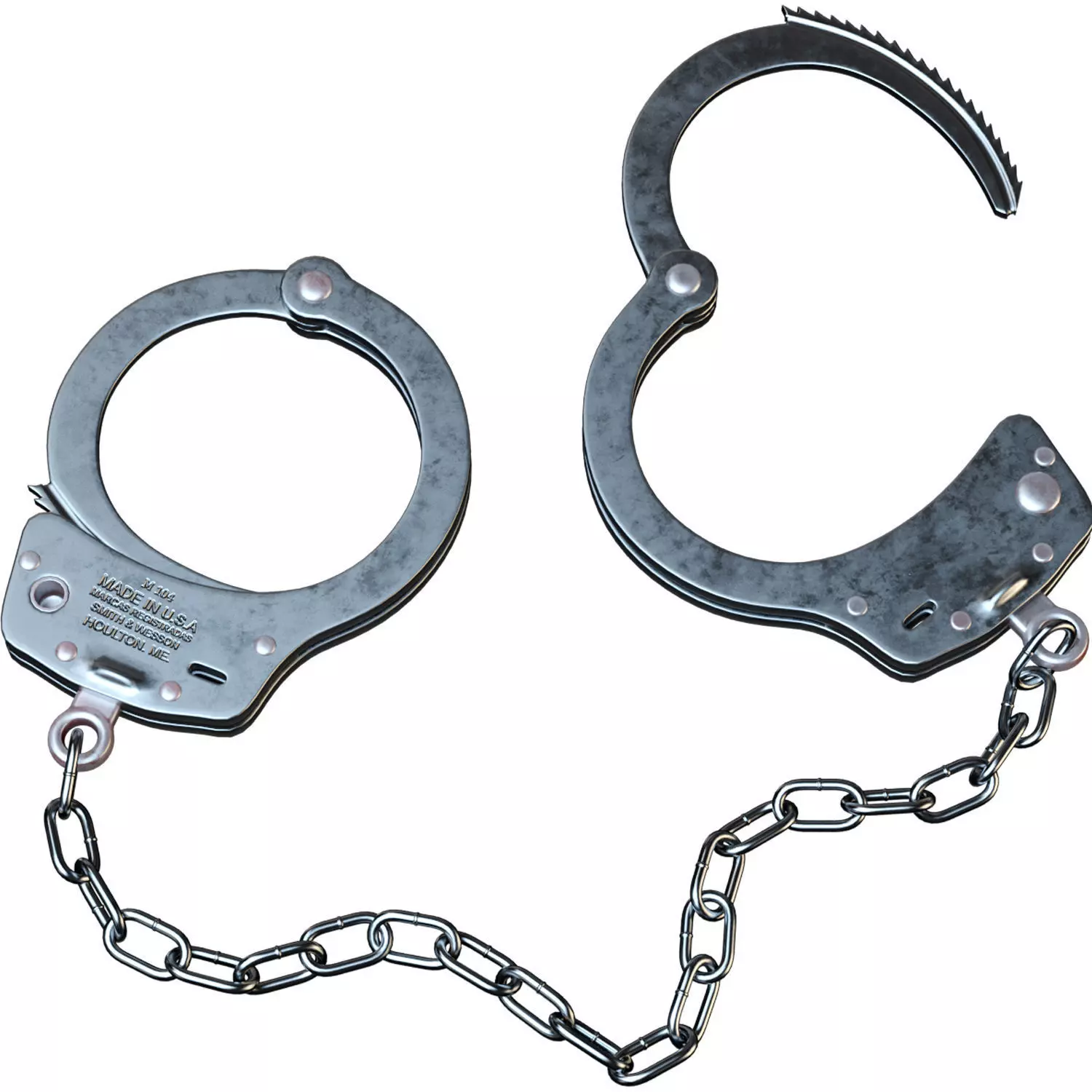 Handcuffs Low-poly 3D model_0