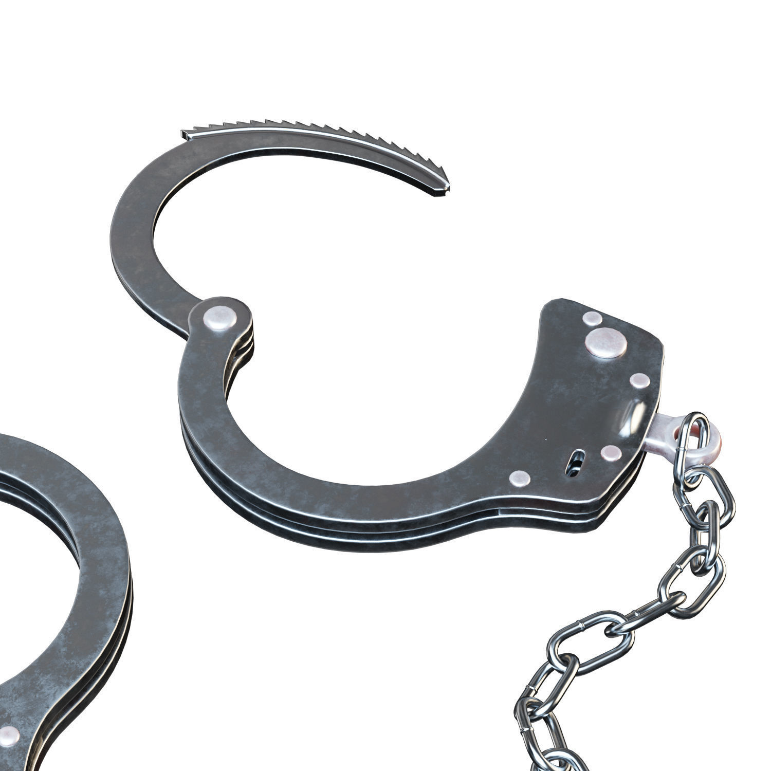 Handcuffs Low-poly 3D model_1