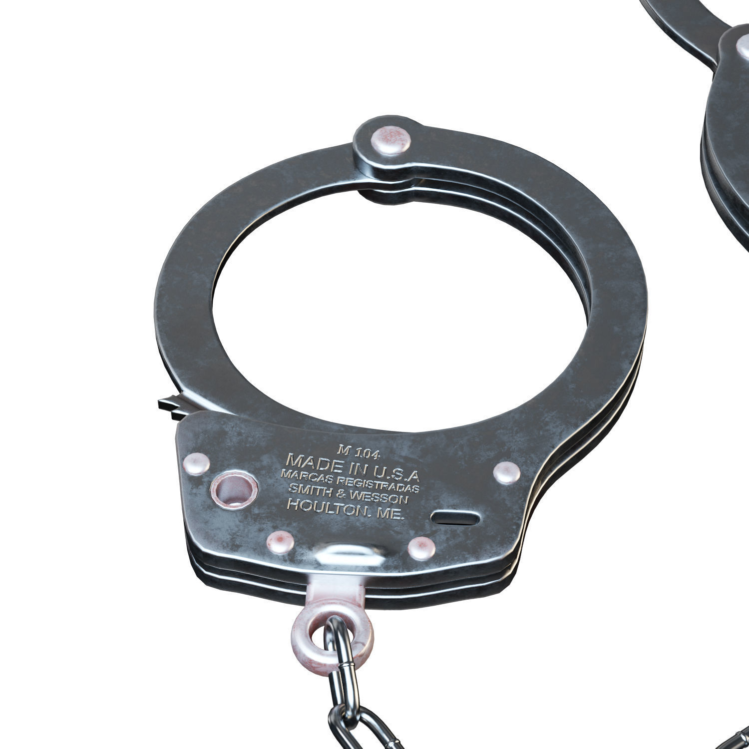 Handcuffs Low-poly 3D model_2