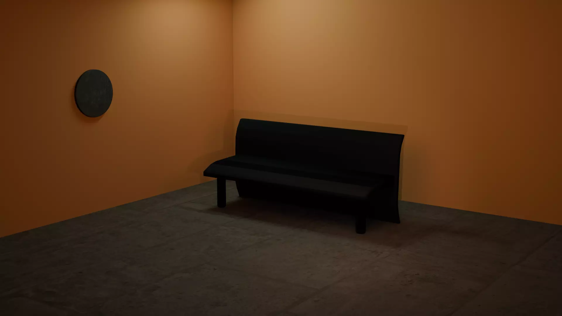 3D bench Render Low-poly 3D model_0