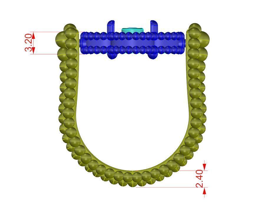 VCA Vintage Alhambra reversible ring 3D print model_2
