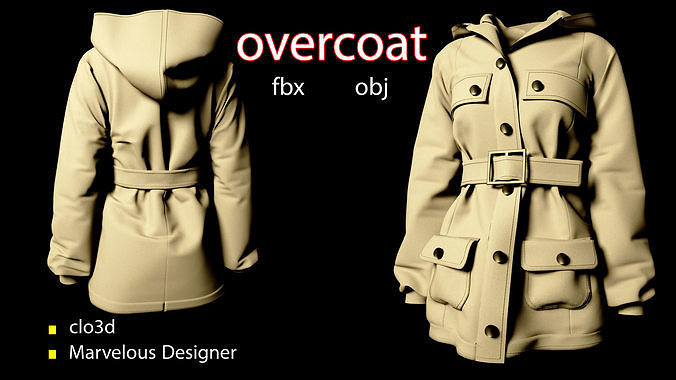 overcoat Low-poly 3D model