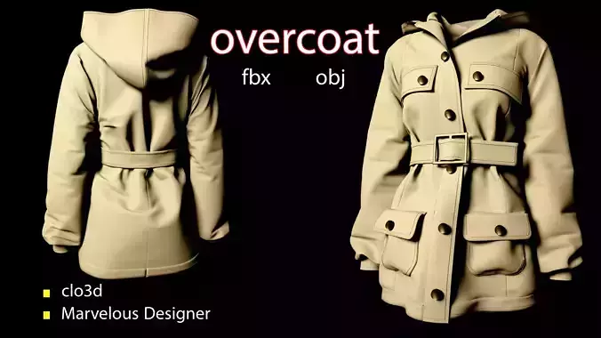 overcoat Low-poly 3D model