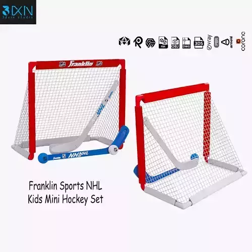 Franklin Sports NHL Kids Mini Hockey Set 3D model Franklin Sports NHL Kids Mini Hockey Set 3D model