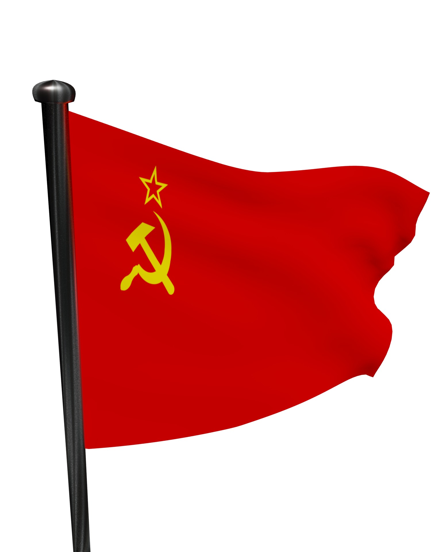USSR flag The soviet Union 3D model_6