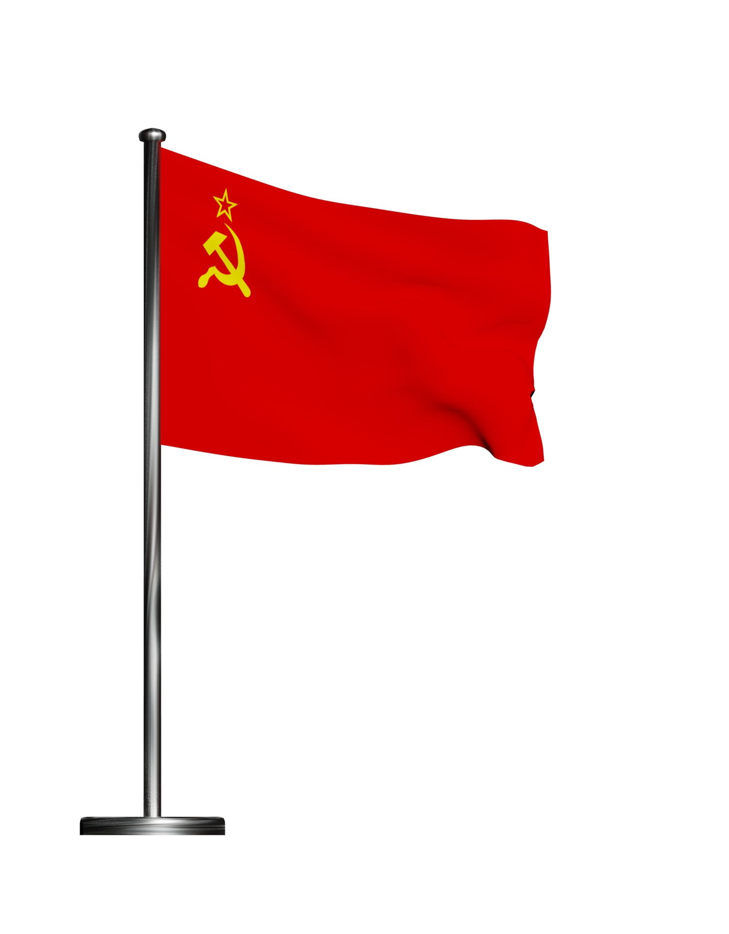 USSR flag The soviet Union 3D model_28