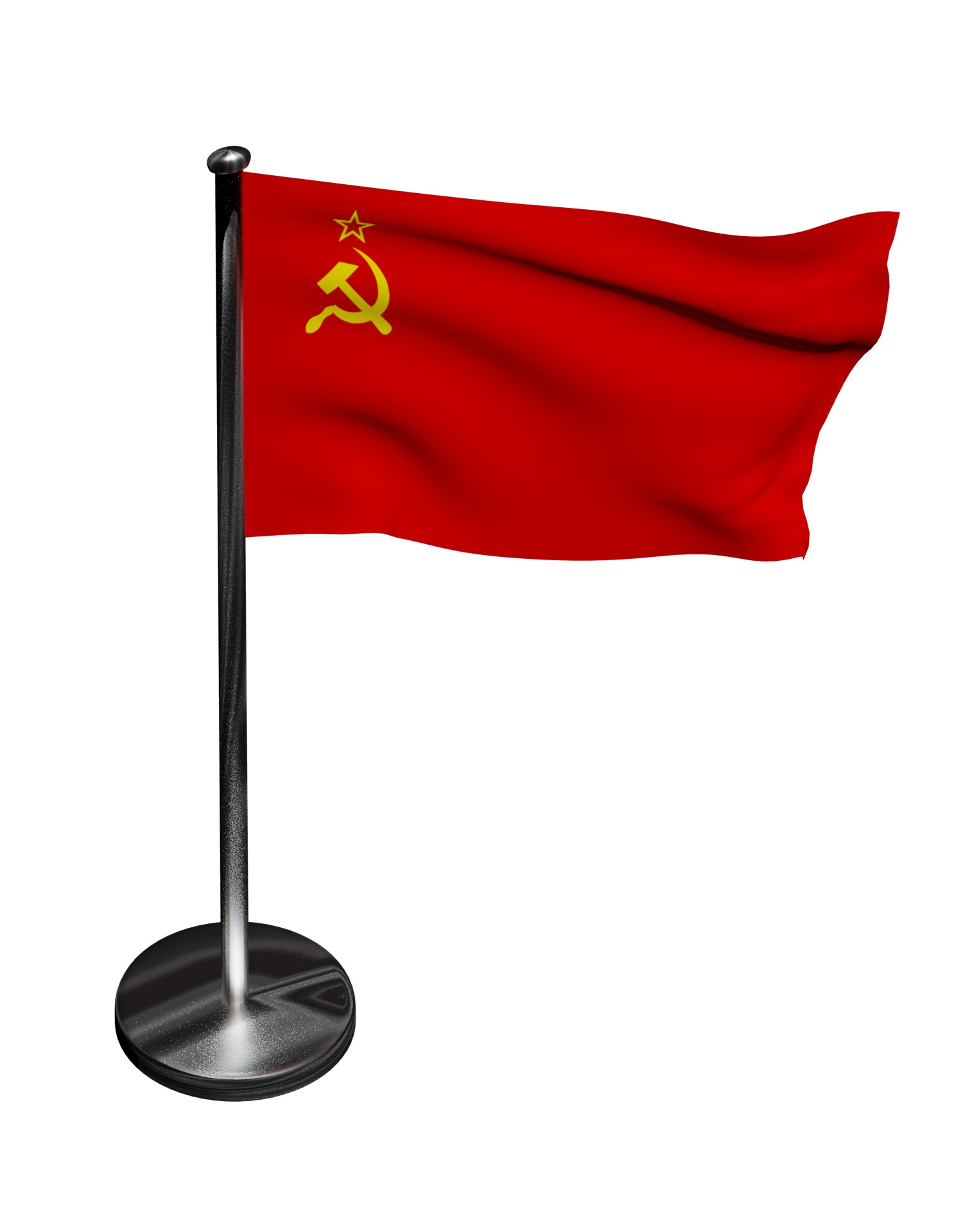 USSR flag The soviet Union 3D model_13