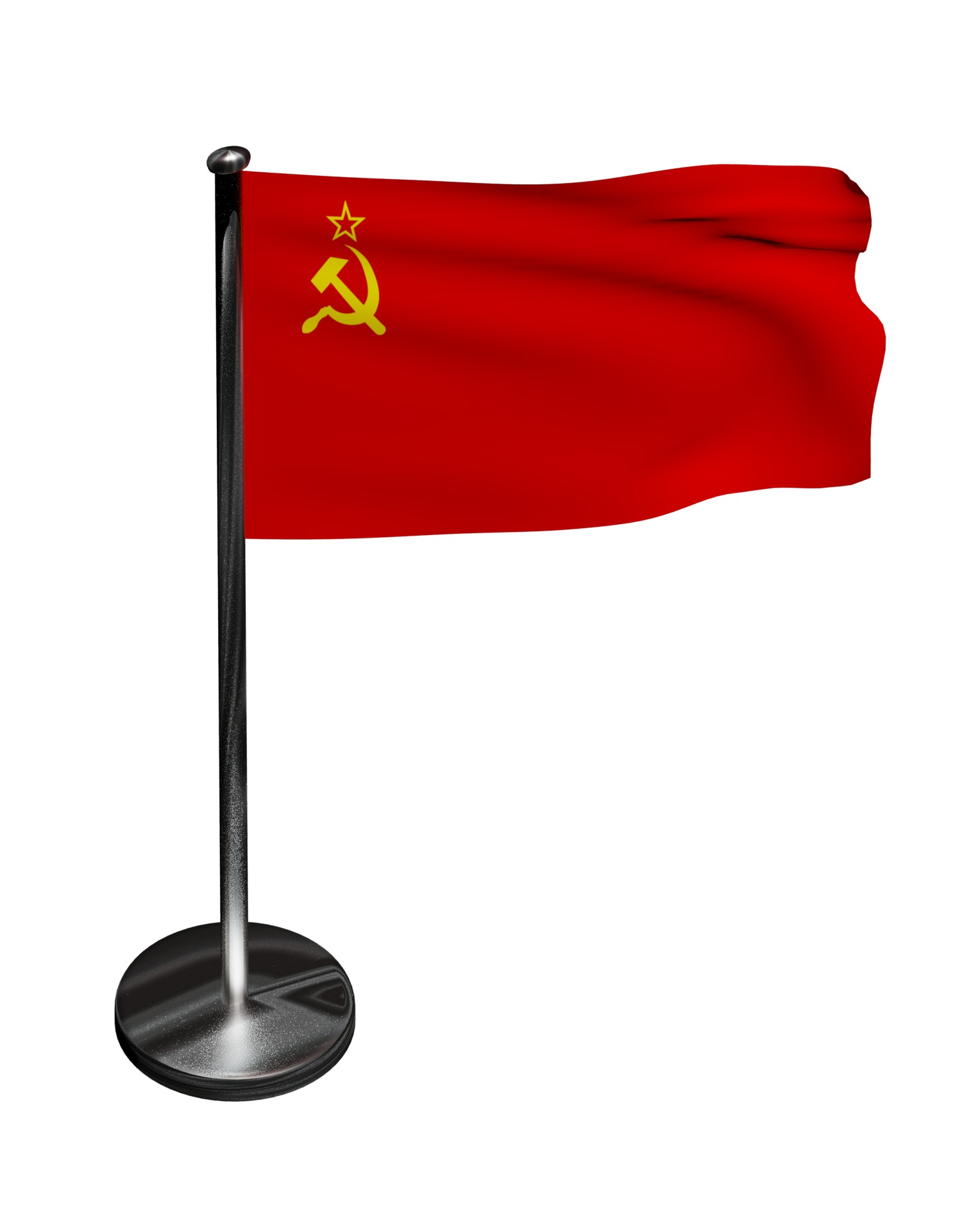 USSR flag The soviet Union 3D model_1