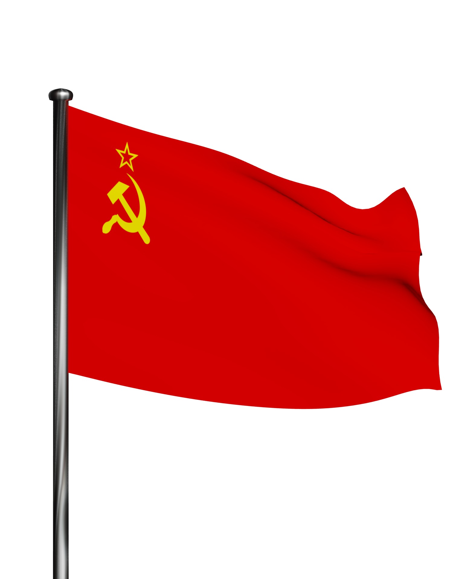 USSR flag The soviet Union 3D model_2