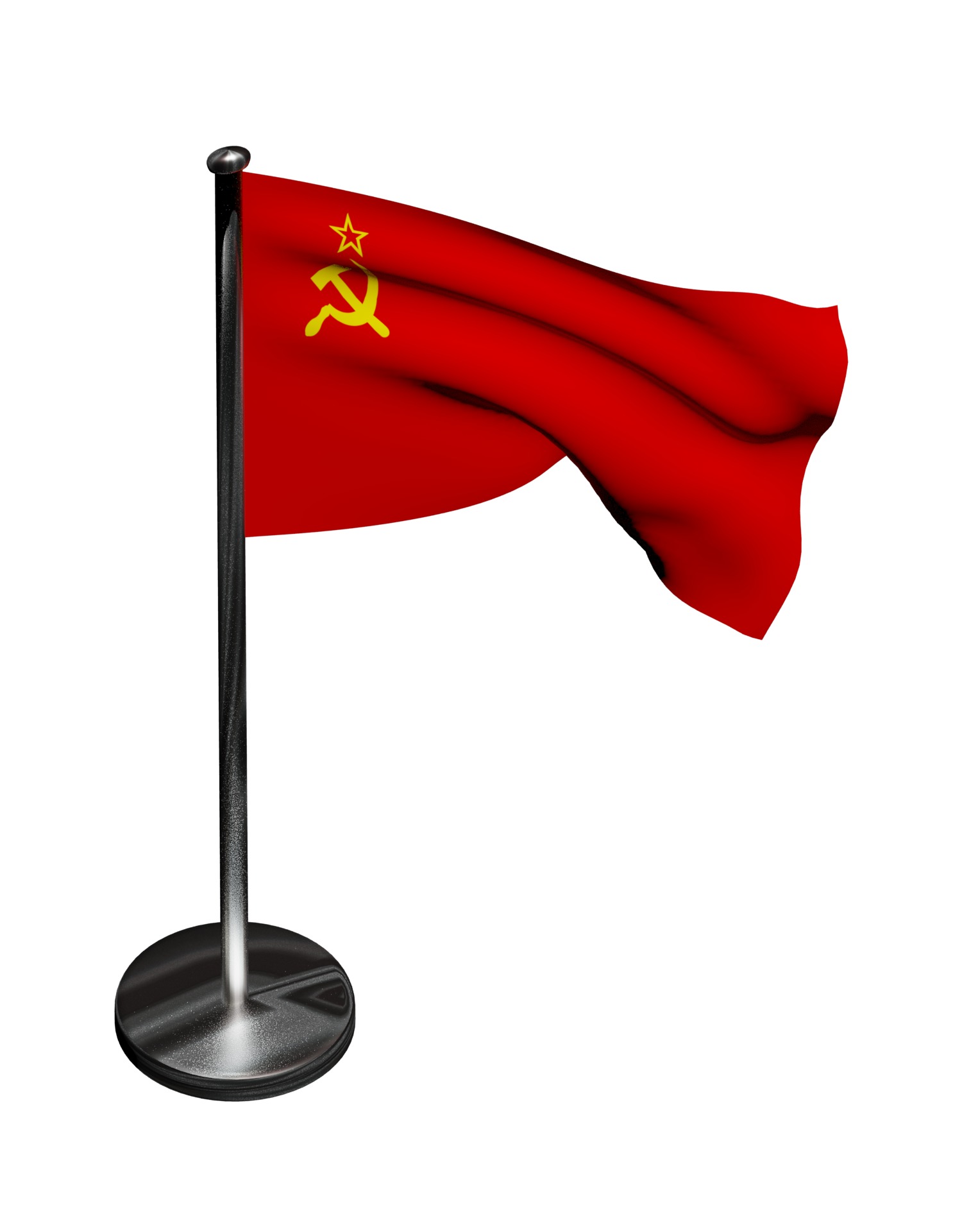 USSR flag The soviet Union 3D model_18