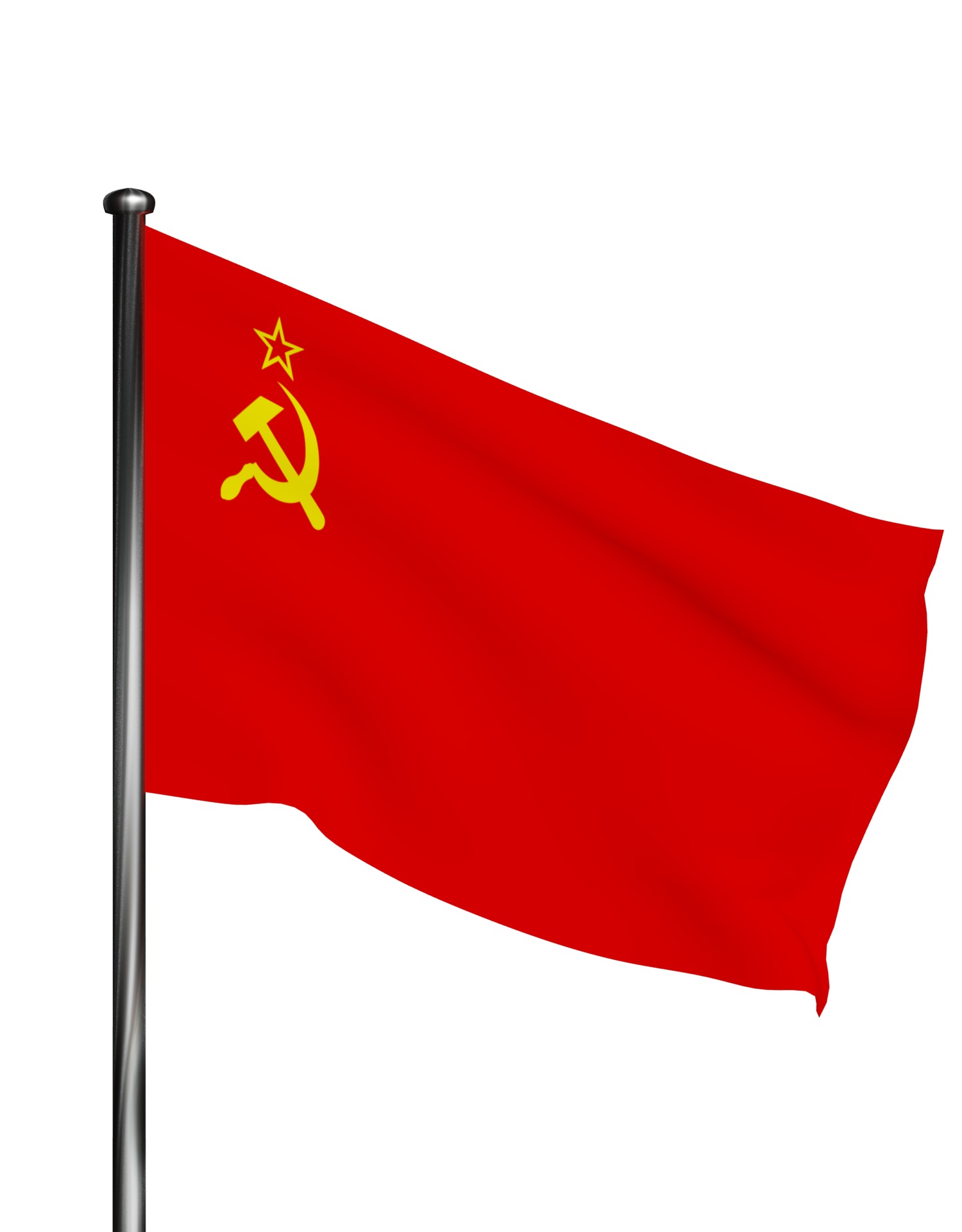 USSR flag The soviet Union 3D model_14