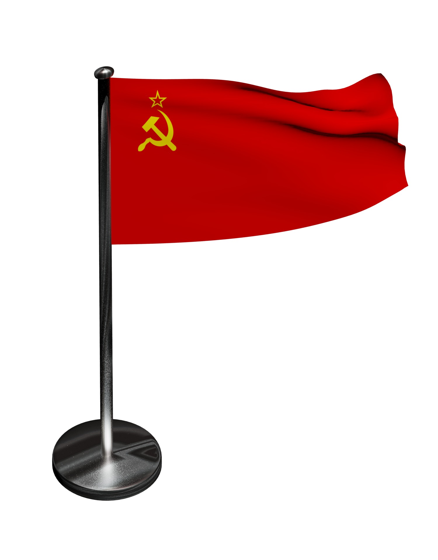 USSR flag The soviet Union 3D model_29