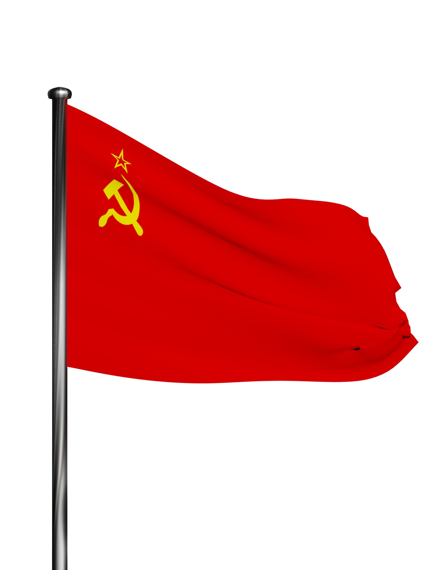 USSR flag The soviet Union 3D model_11