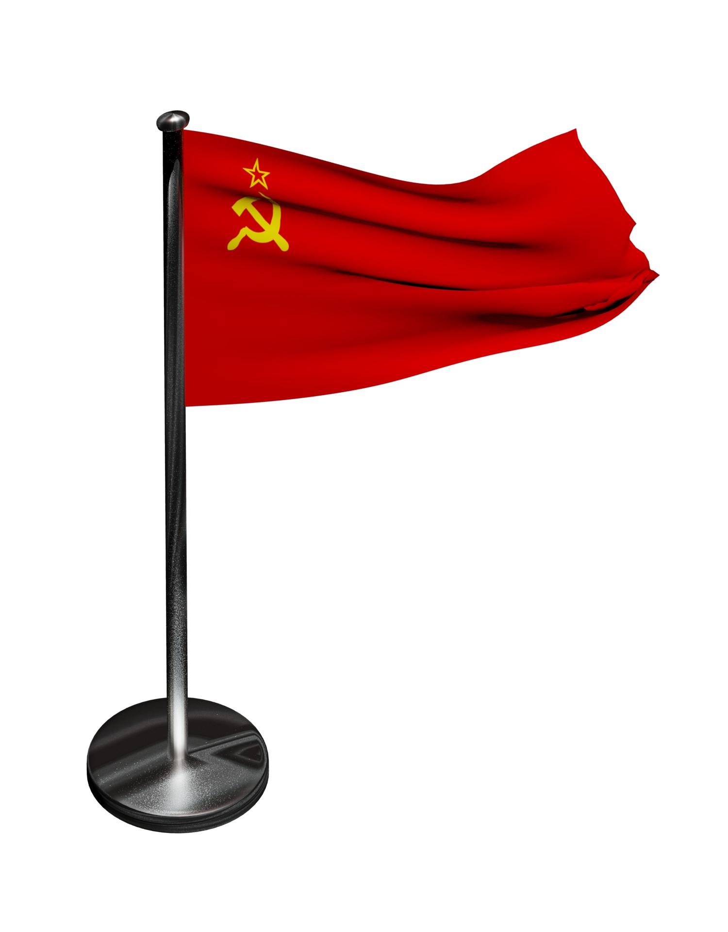 USSR flag The soviet Union 3D model_8