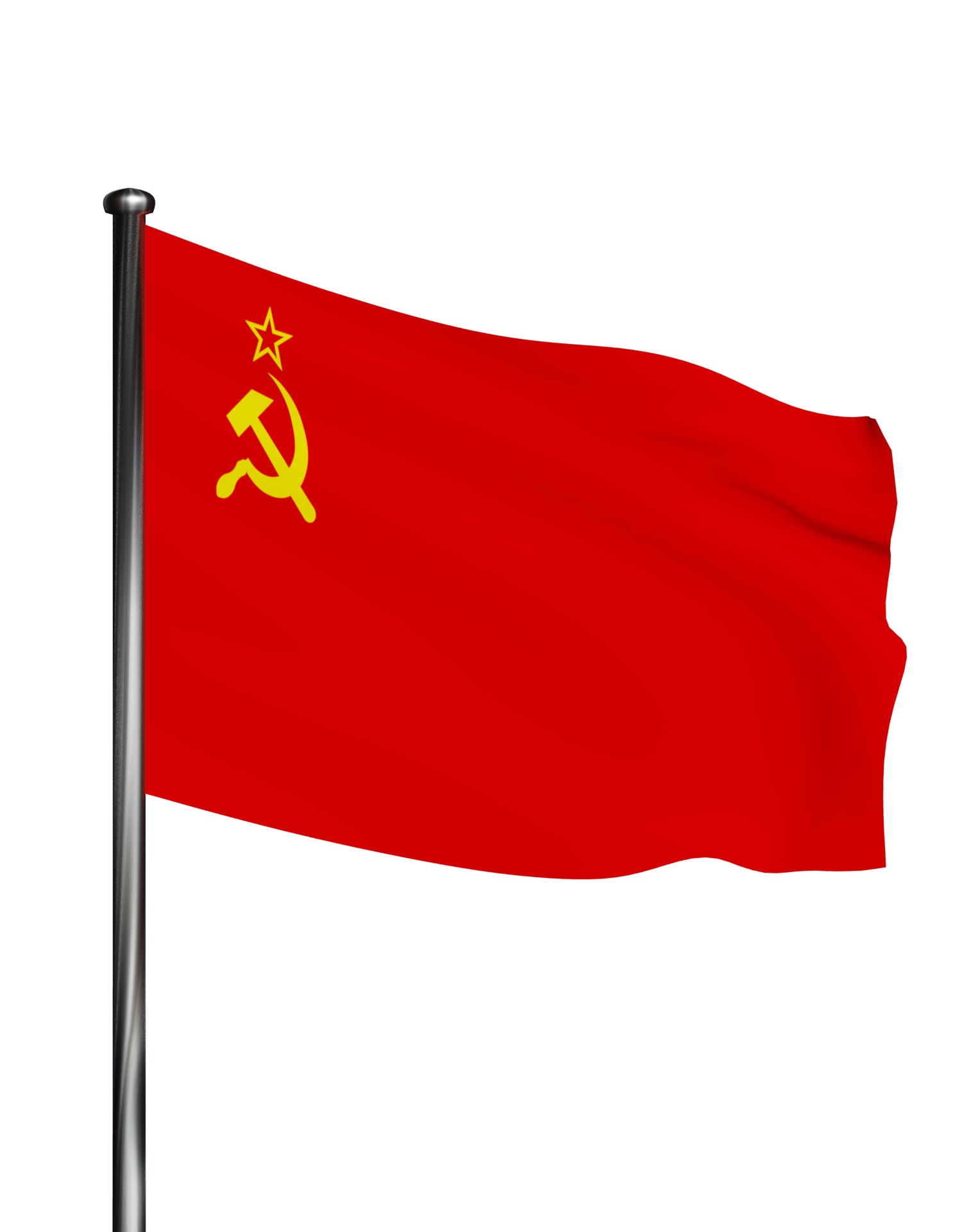 USSR flag The soviet Union 3D model_9