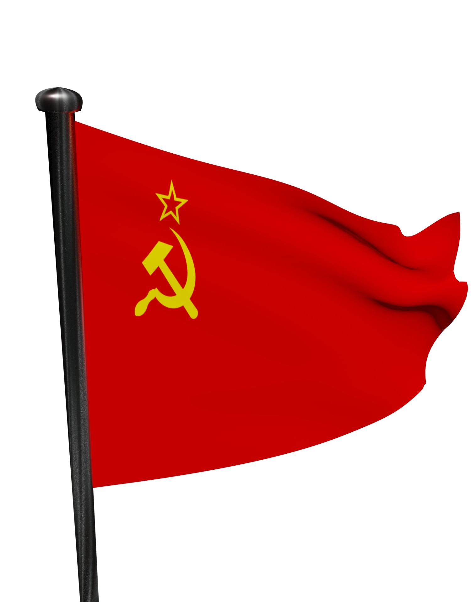 USSR flag The soviet Union 3D model_3