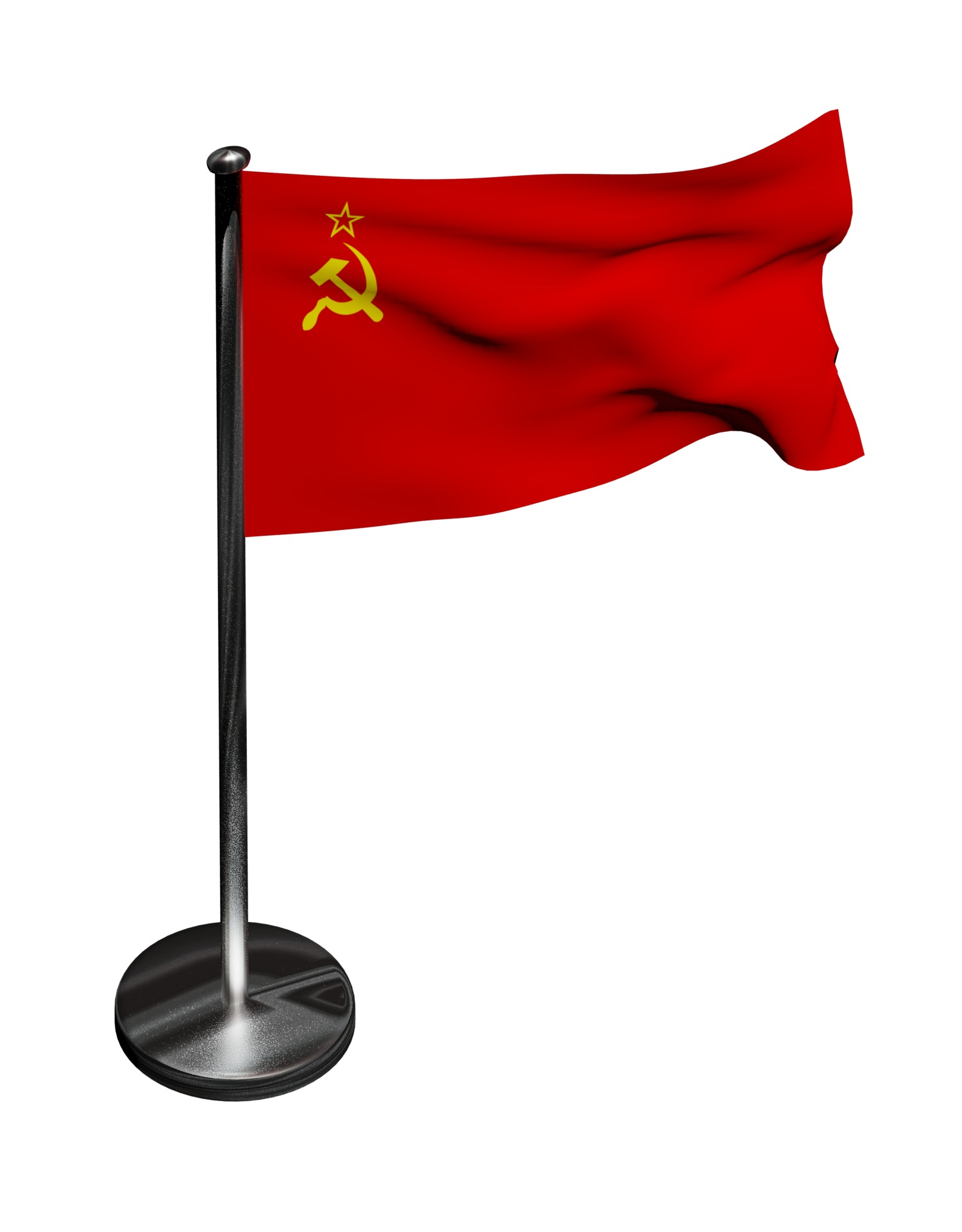 USSR flag The soviet Union 3D model_25