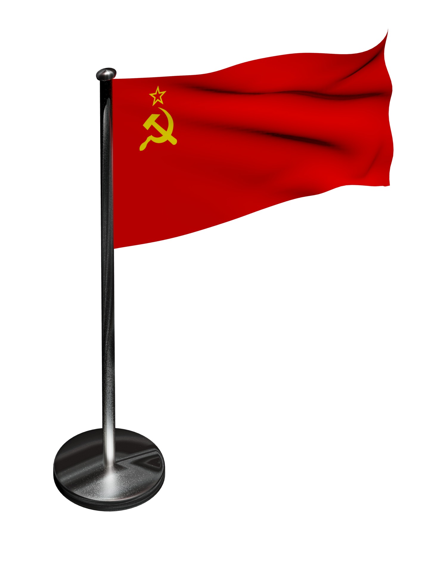 USSR flag The soviet Union 3D model_23