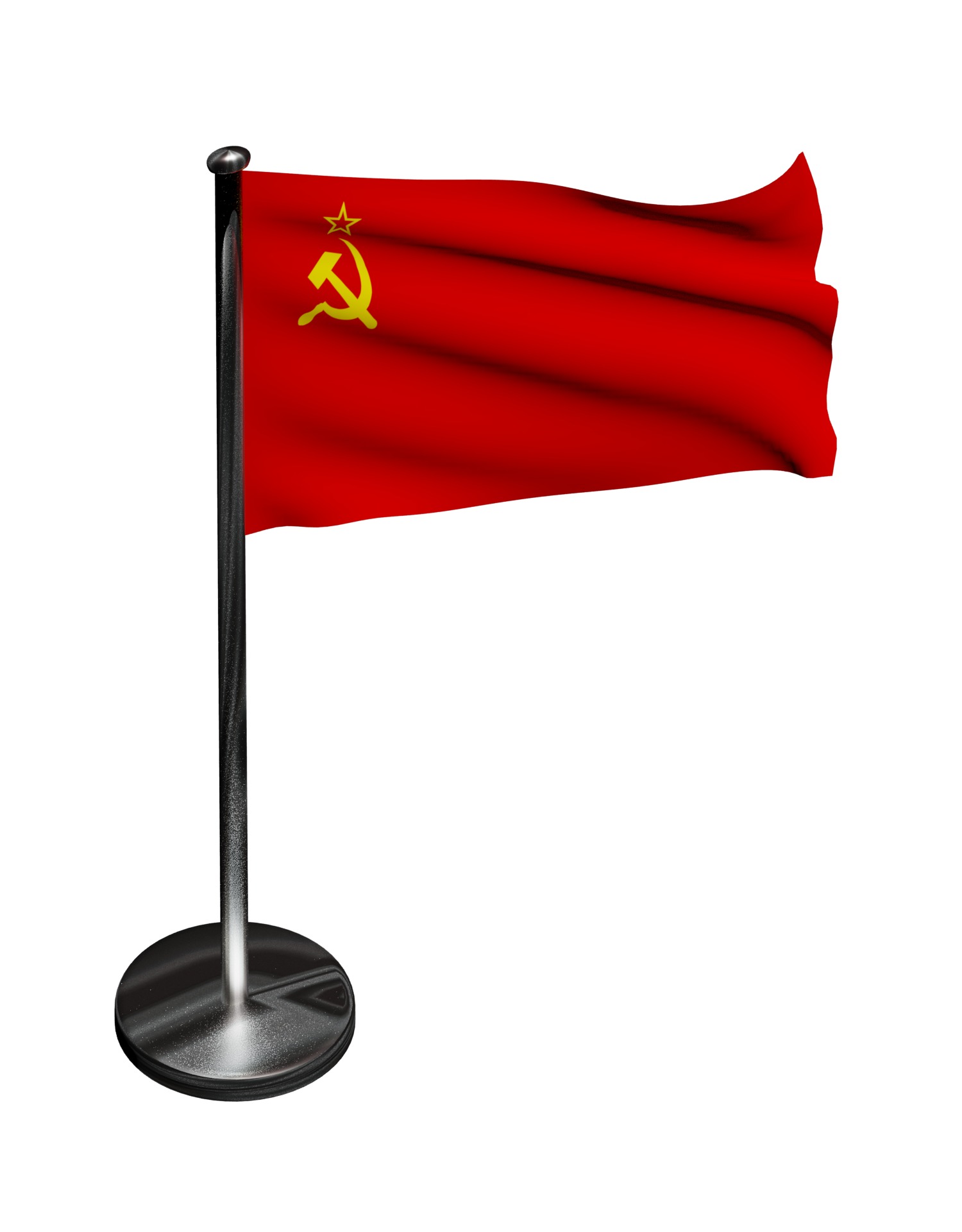 USSR flag The soviet Union 3D model_17