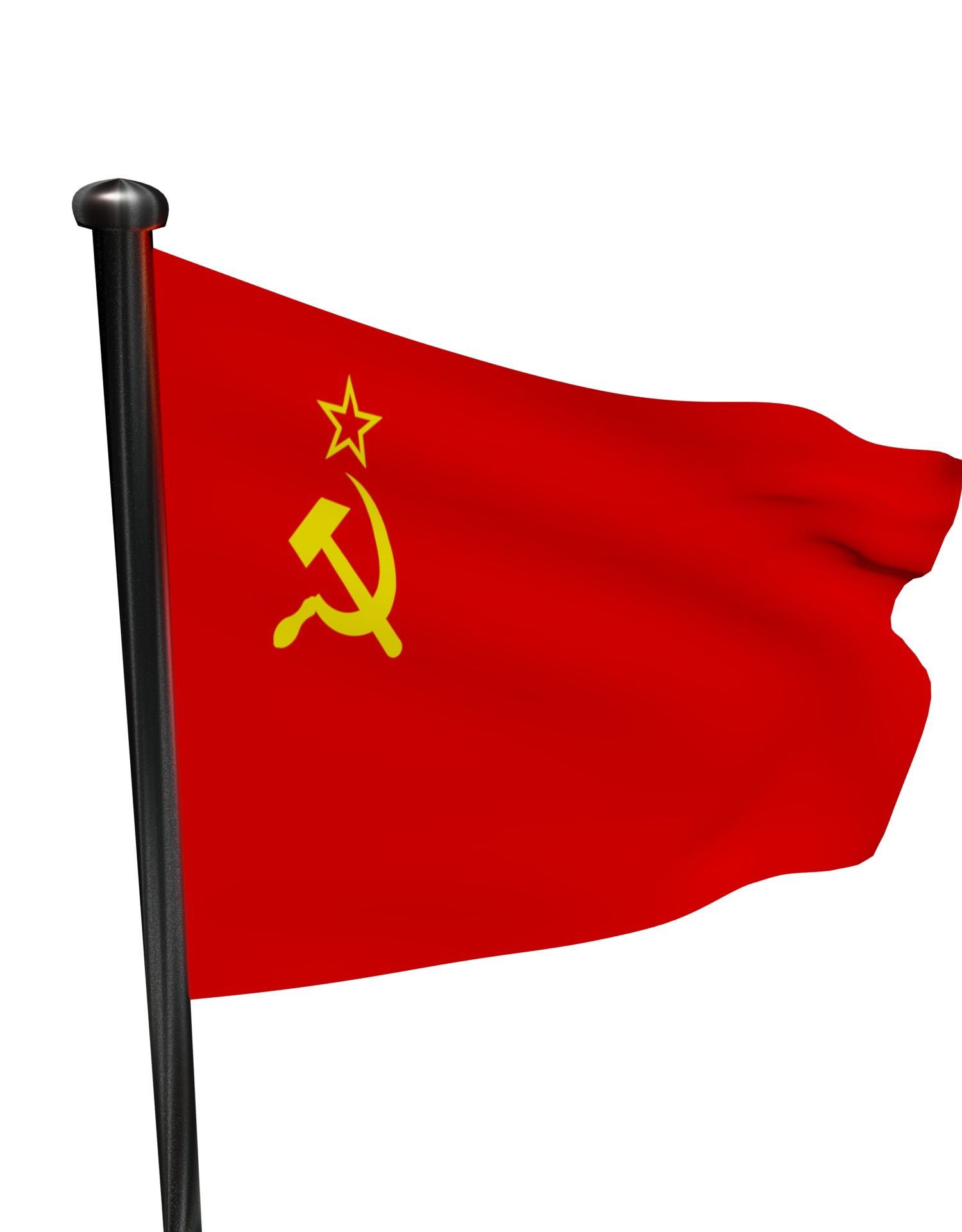 USSR flag The soviet Union 3D model_10