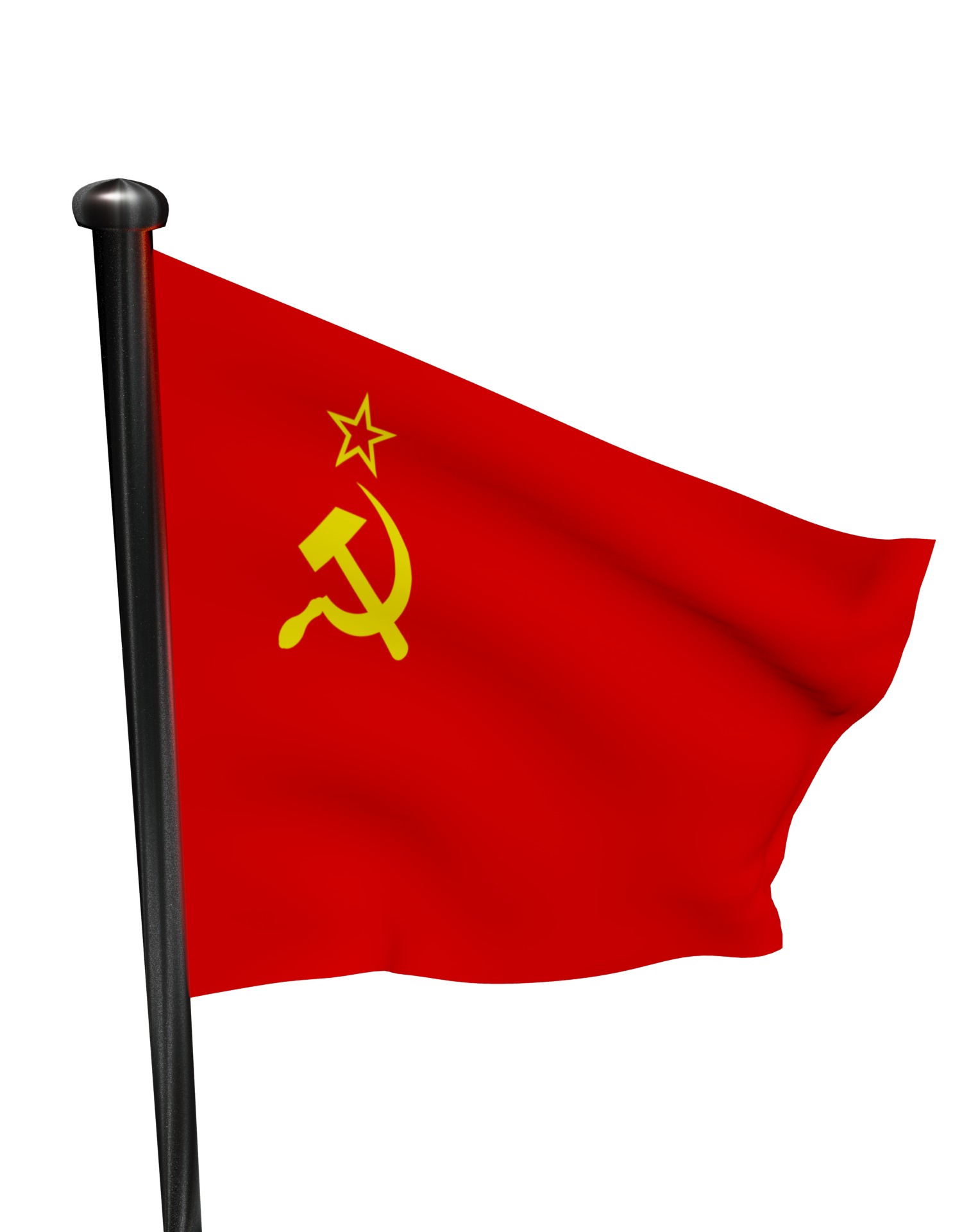 USSR flag The soviet Union 3D model_15