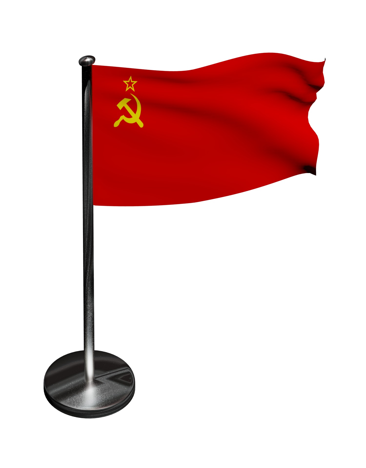 USSR flag The soviet Union 3D model_5