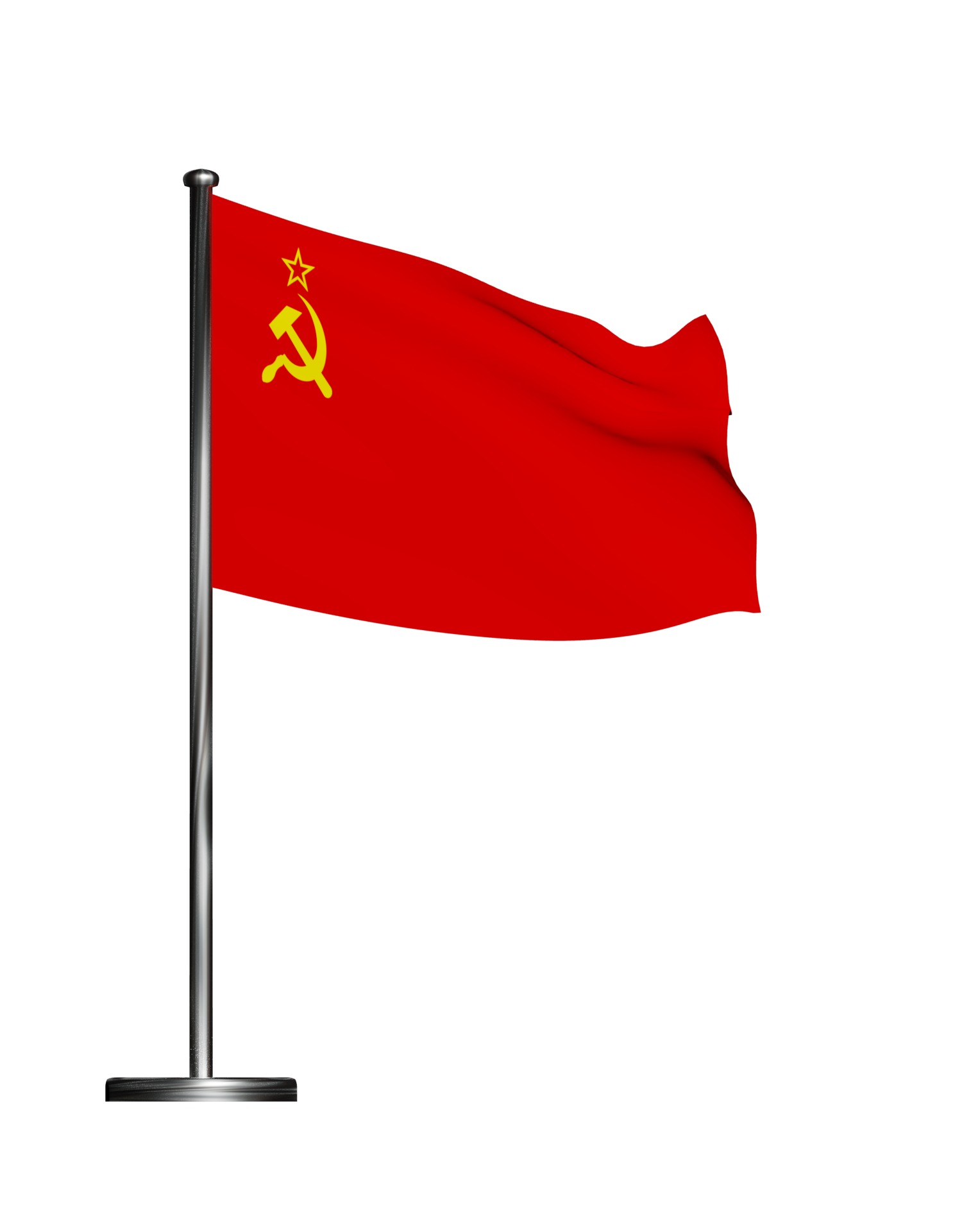 USSR flag The soviet Union 3D model_4