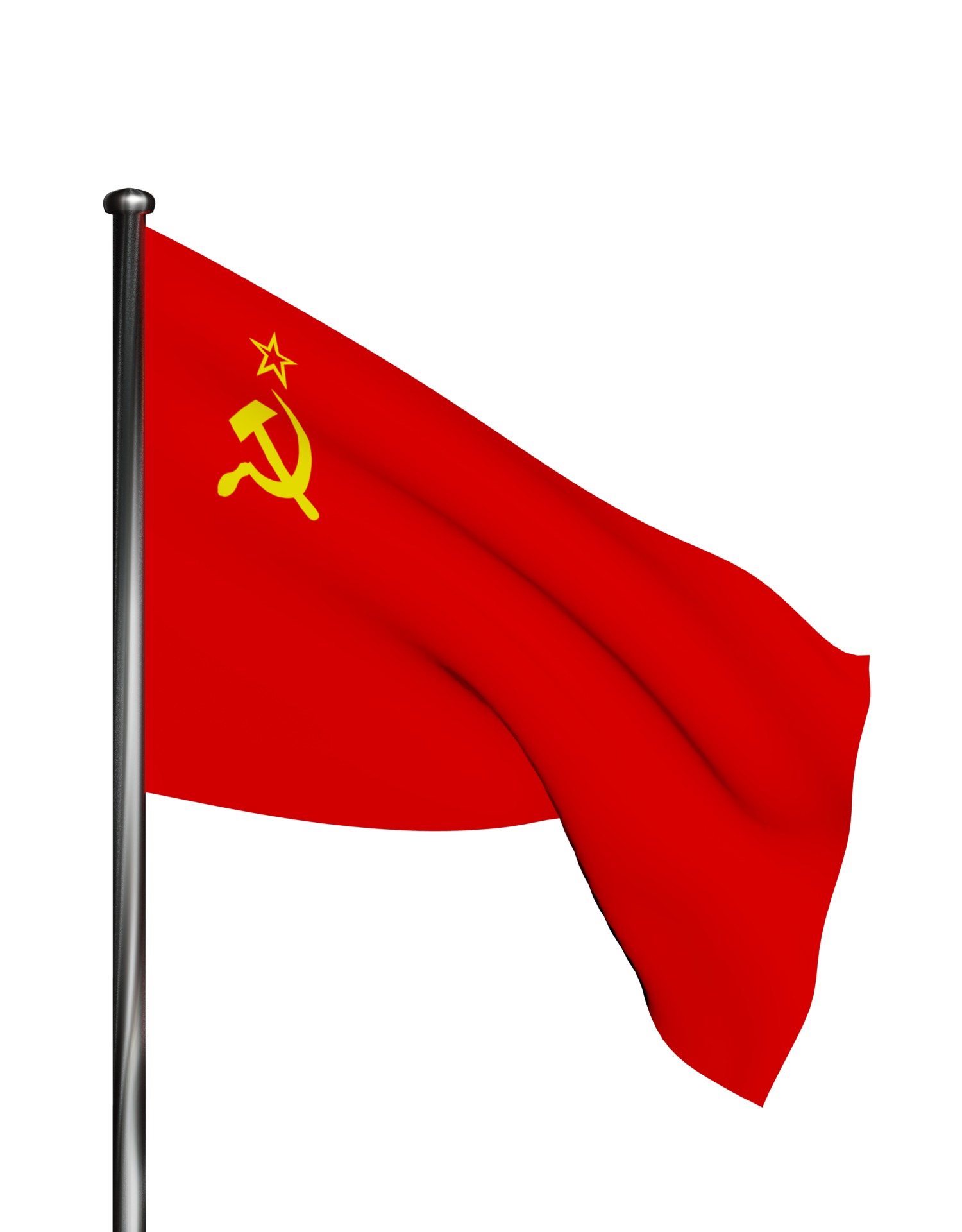 USSR flag The soviet Union 3D model_19