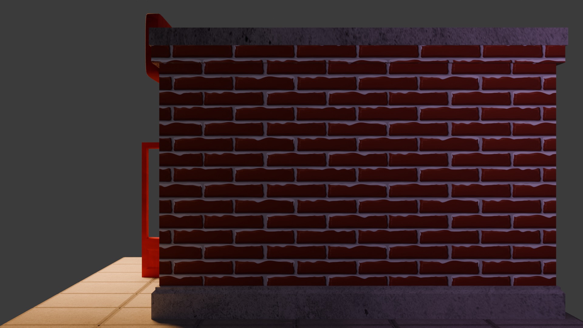 Book Store Low-poly 3D model_3