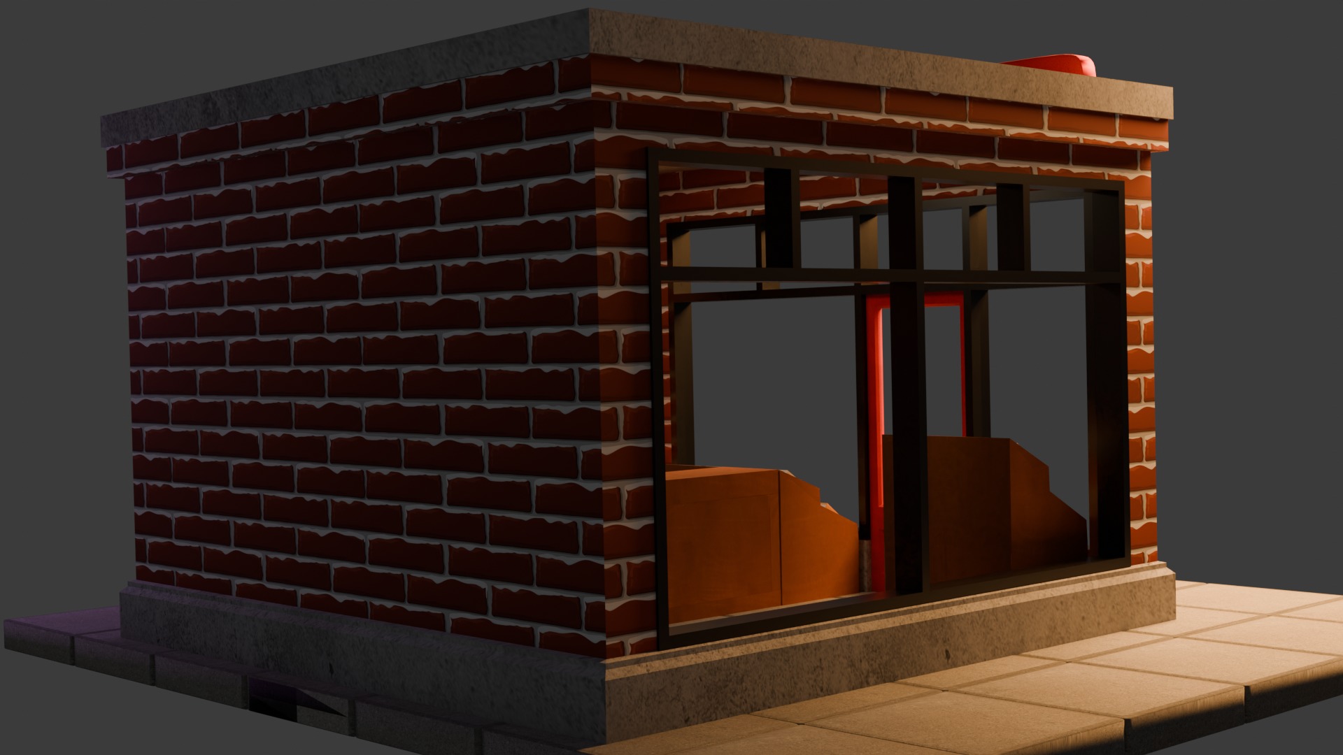 Book Store Low-poly 3D model_14