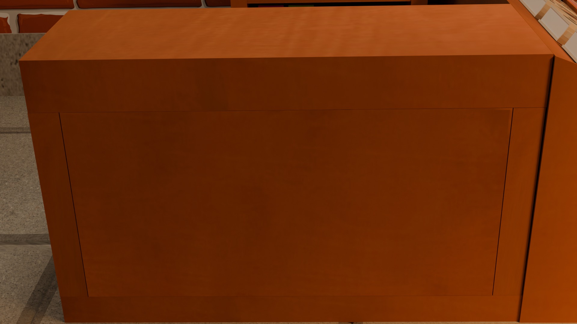 Book Store Low-poly 3D model_10