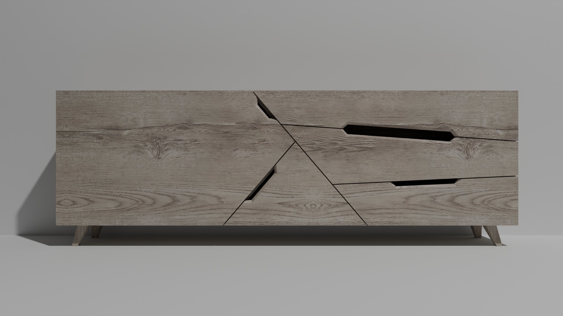 Tangram Cabinet Modern Low-poly 3D model_19