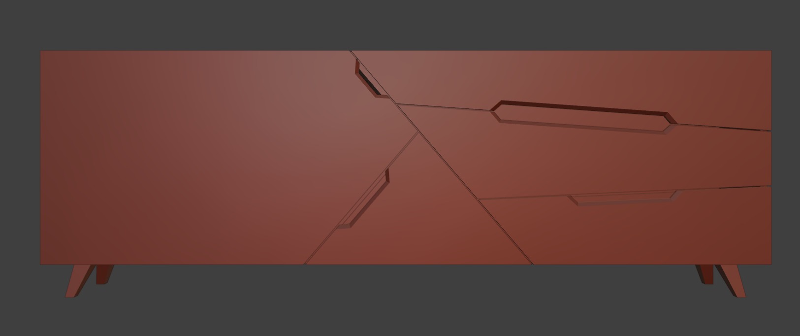 Tangram Cabinet Modern Low-poly 3D model_23