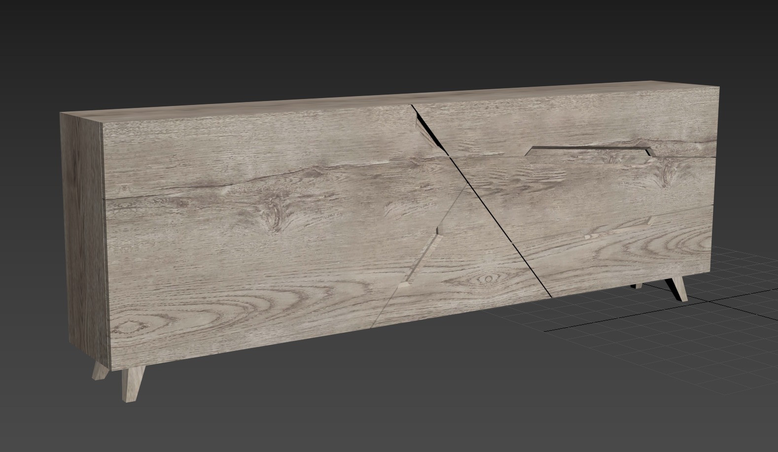 Tangram Cabinet Modern Low-poly 3D model_10