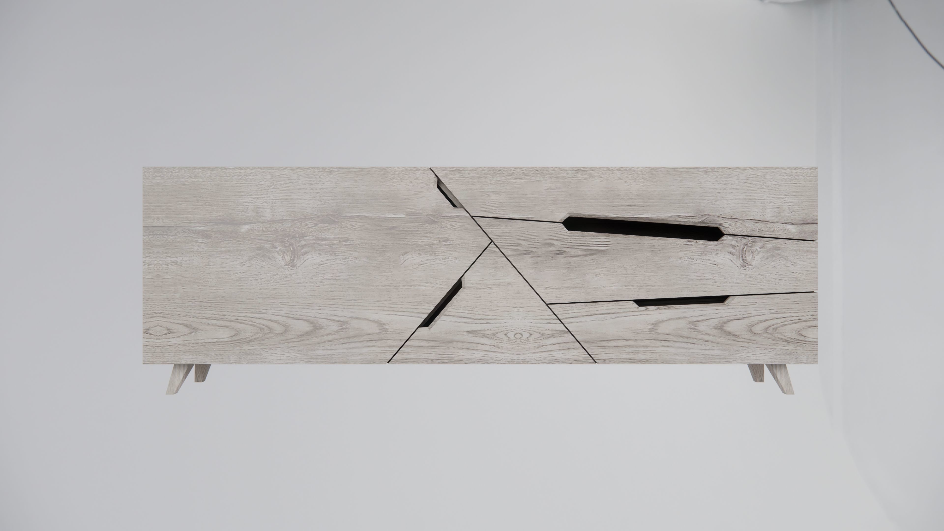 Tangram Cabinet Modern Low-poly 3D model_1