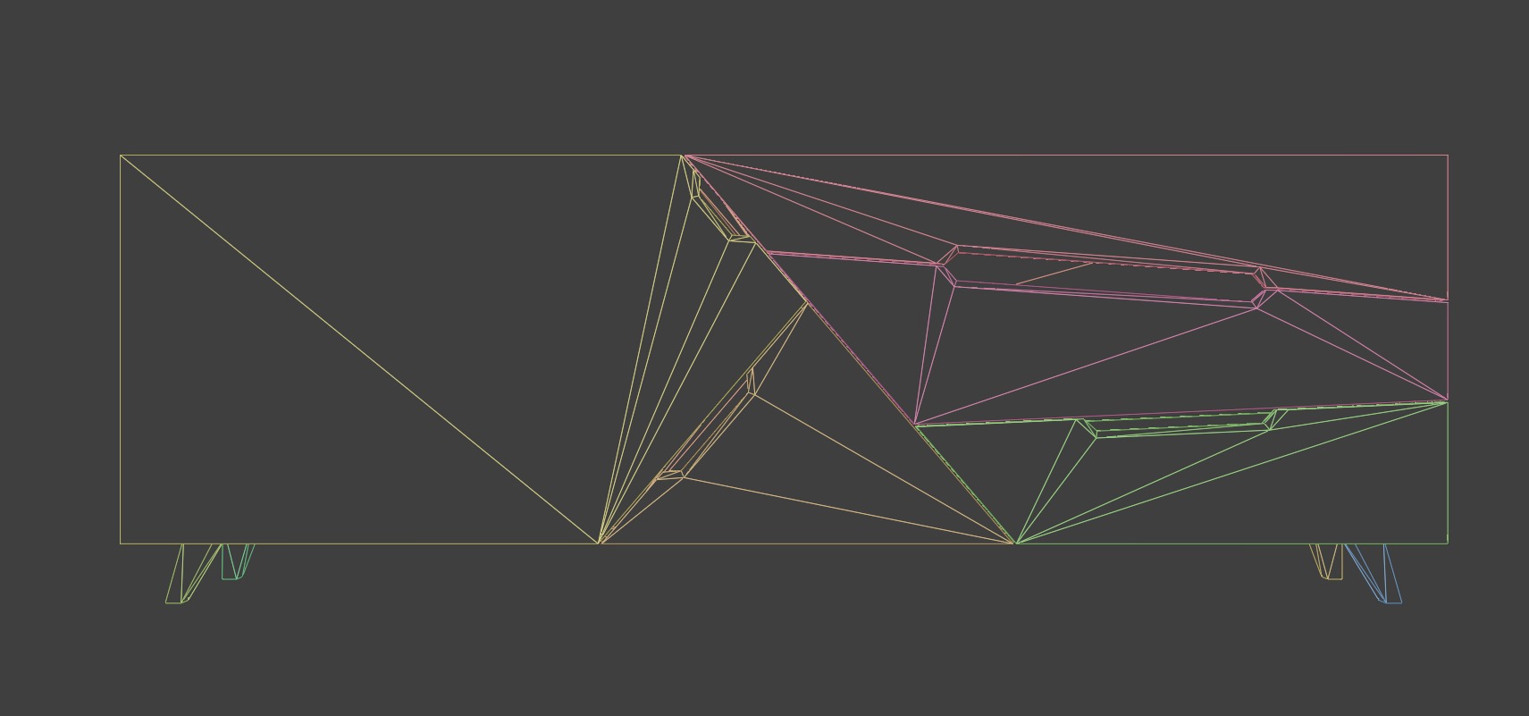 Tangram Cabinet Modern Low-poly 3D model_22