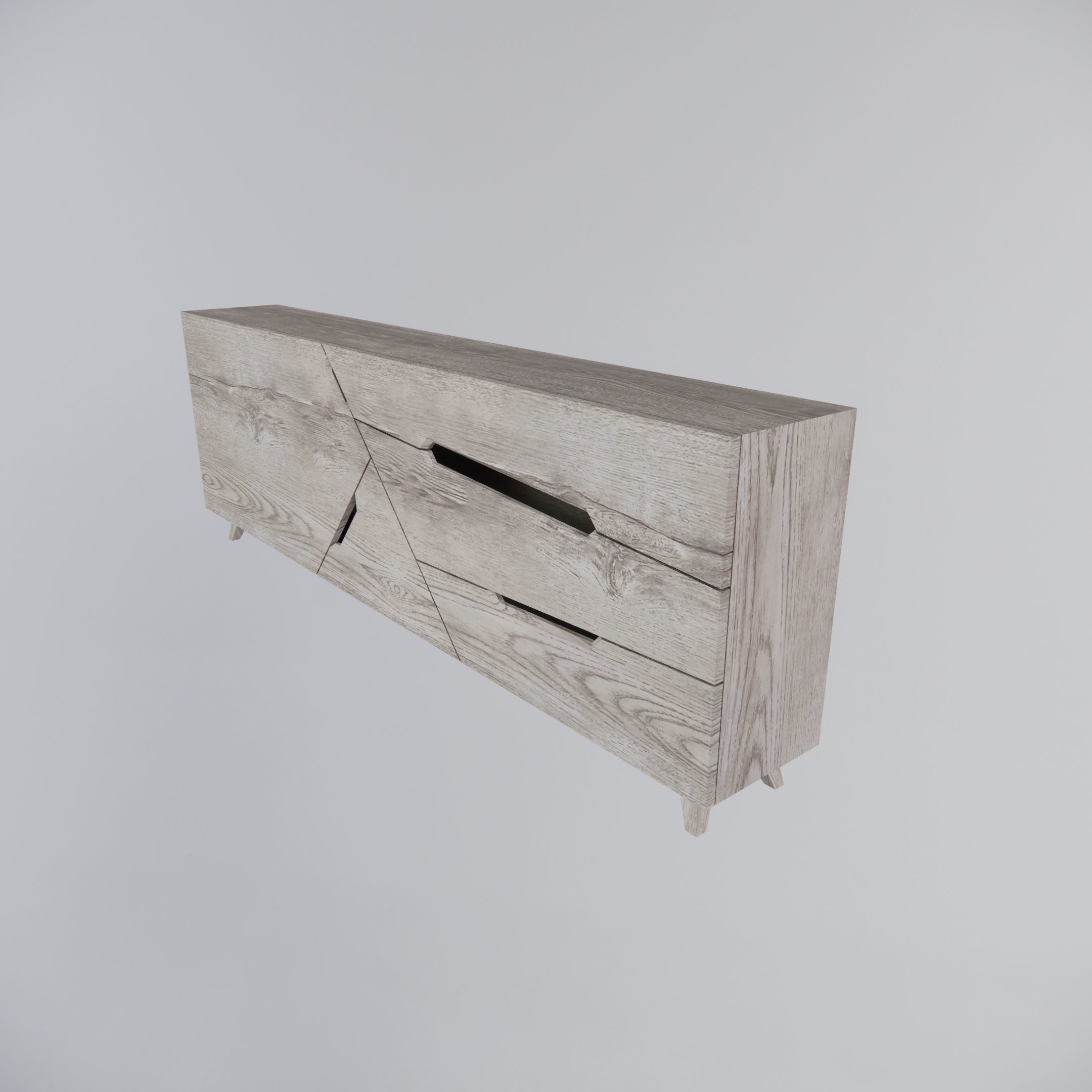 Tangram Cabinet Modern Low-poly 3D model_2