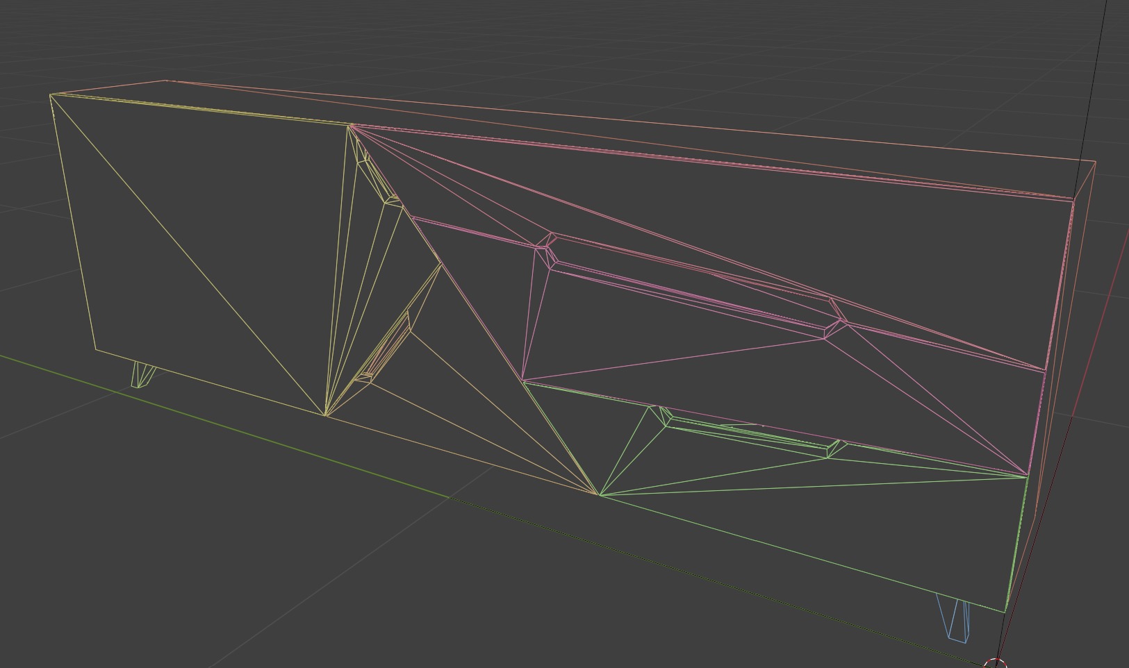Tangram Cabinet Modern Low-poly 3D model_21