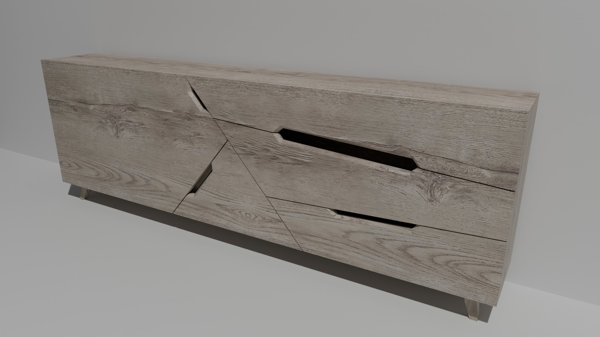 Tangram Cabinet Modern Low-poly 3D model_20