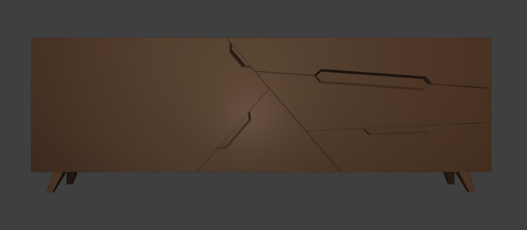 Tangram Cabinet Modern Low-poly 3D model_24