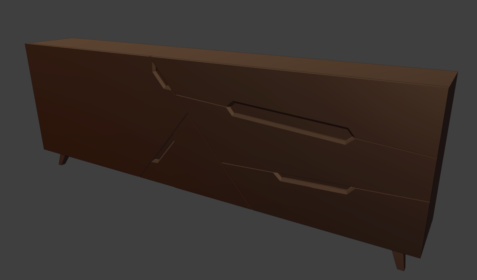 Tangram Cabinet Modern Low-poly 3D model_27