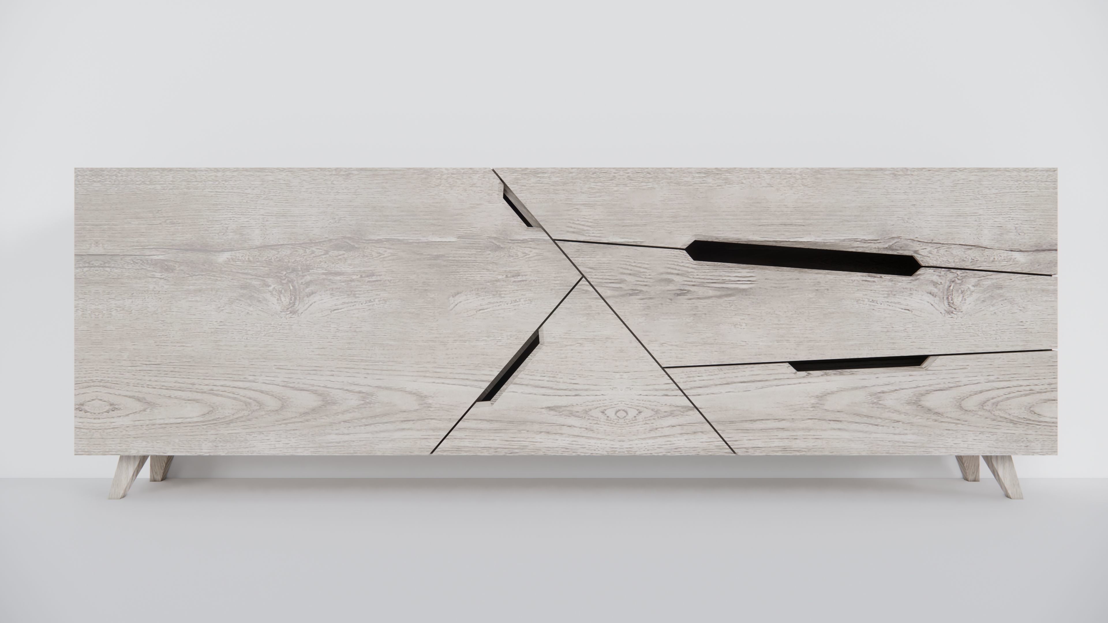 Tangram Cabinet Modern Low-poly 3D model_3