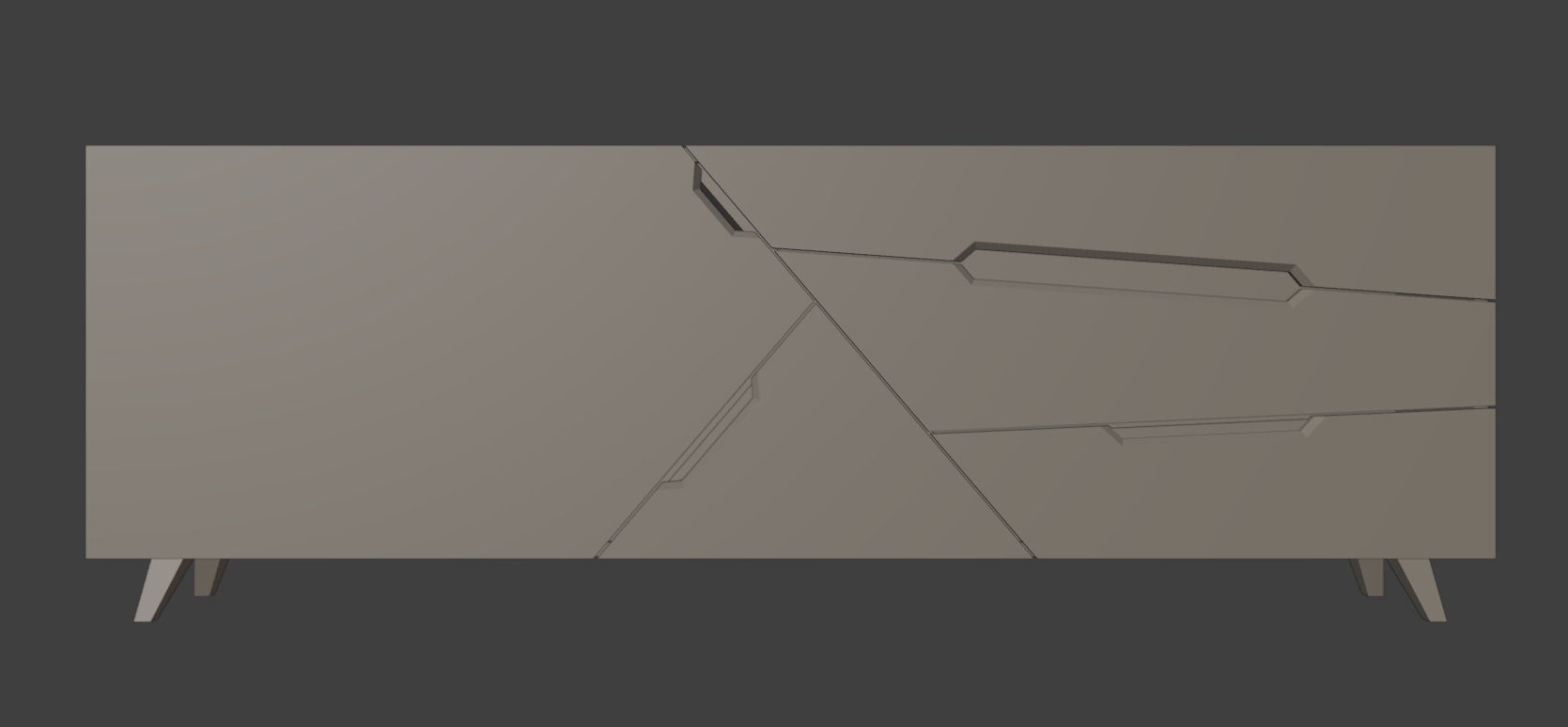 Tangram Cabinet Modern Low-poly 3D model_15