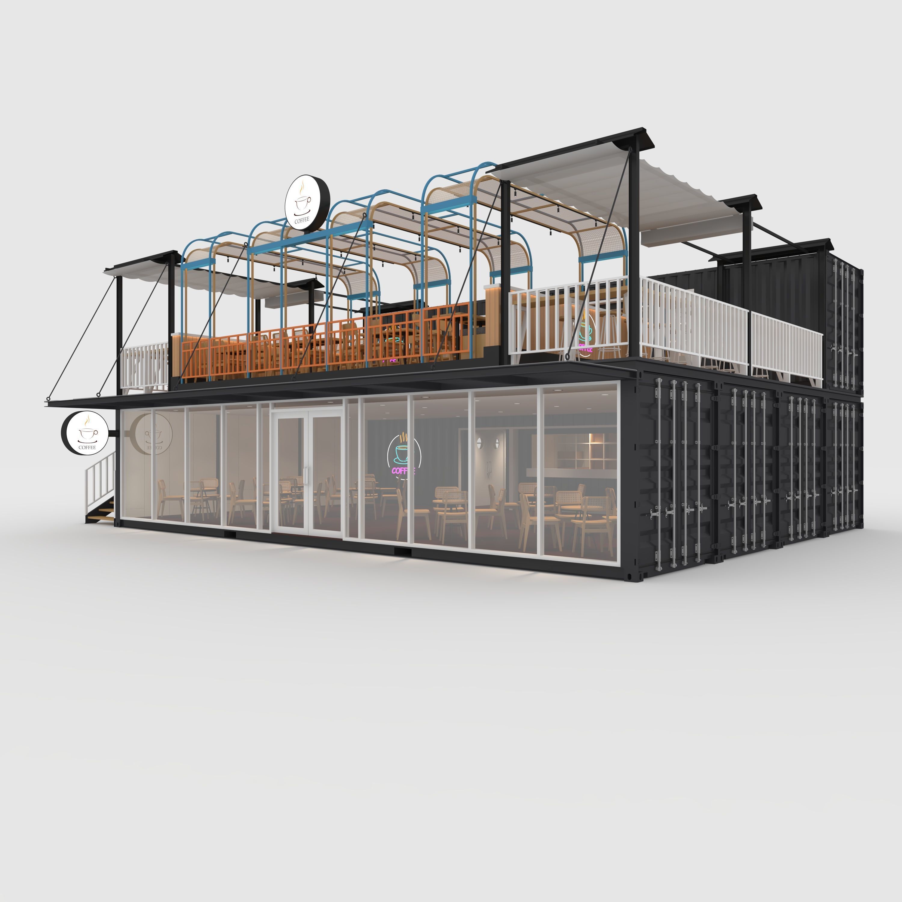 Container Cafe 16 3D model_4