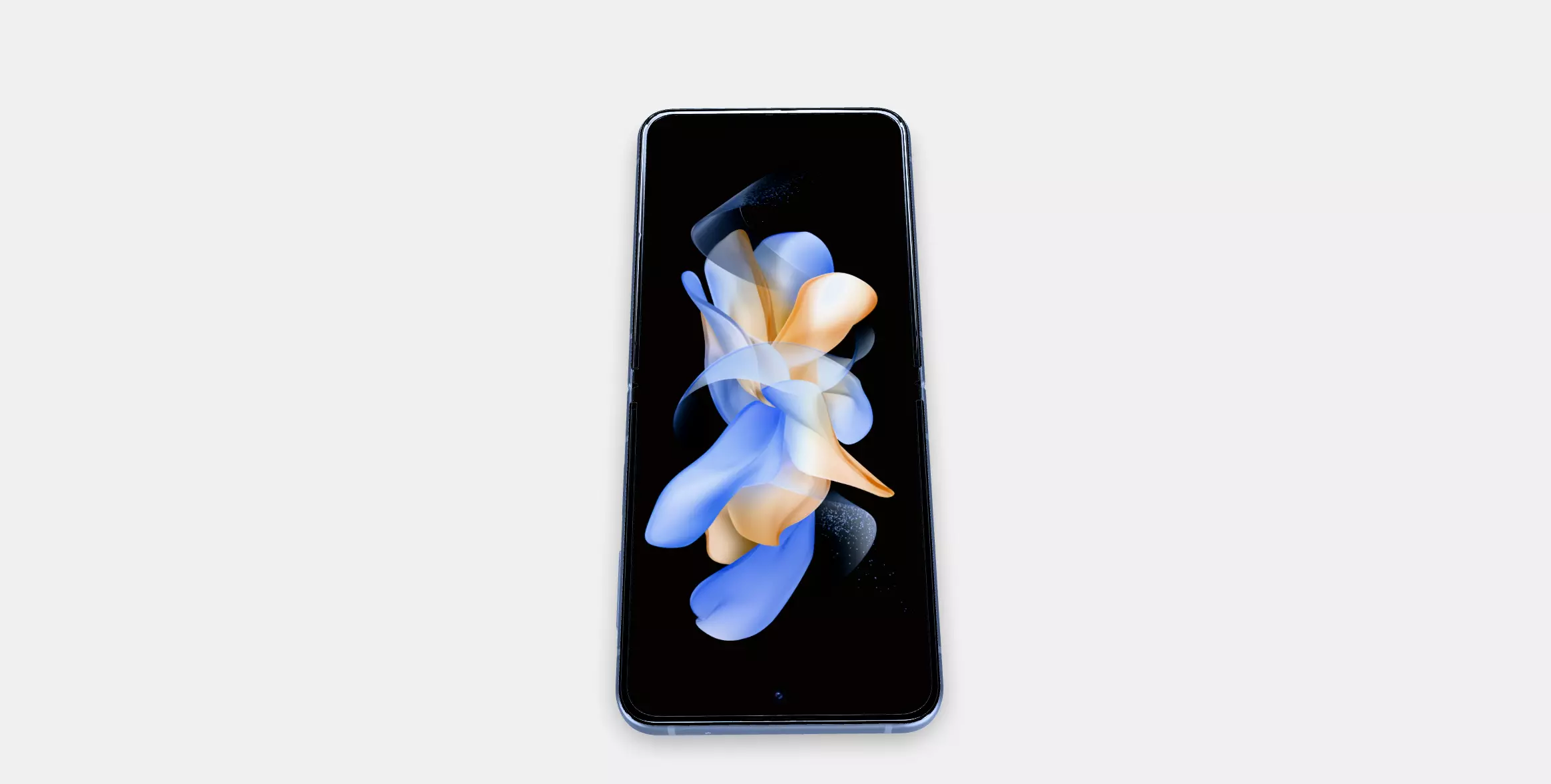 Samsung Galaxy ZFlip Blue Low-poly 3D model