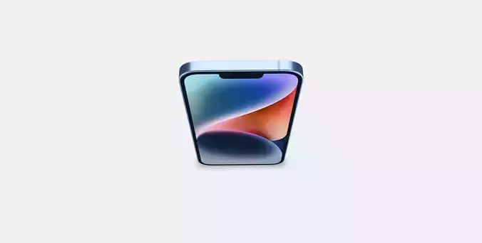 iPhone 14Plus Blue Low-poly 3D model