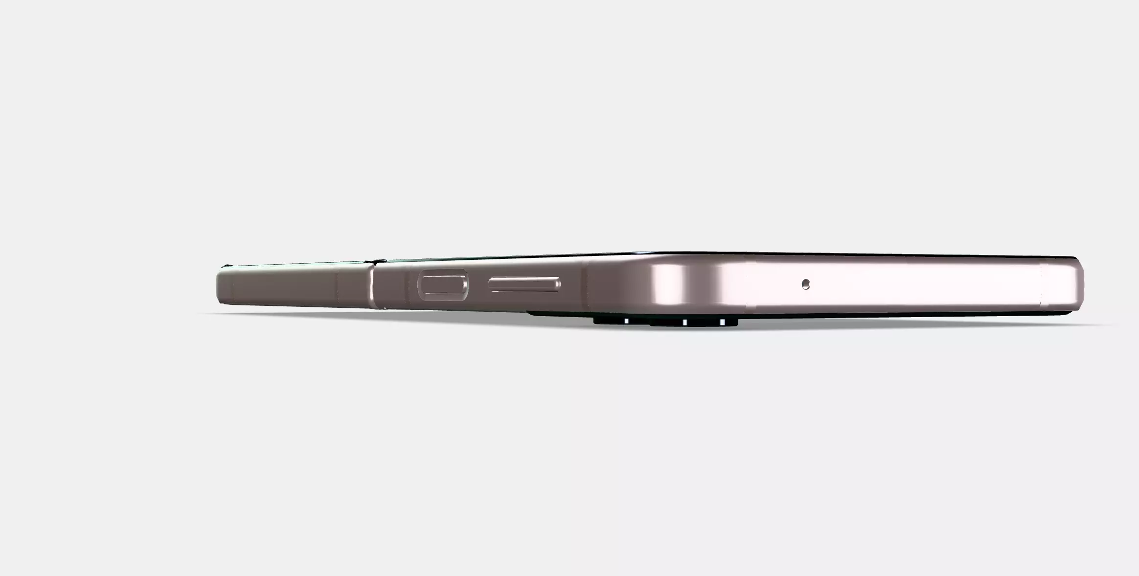 Samsung Galaxy ZFlip Gold Low-poly 3D model_0