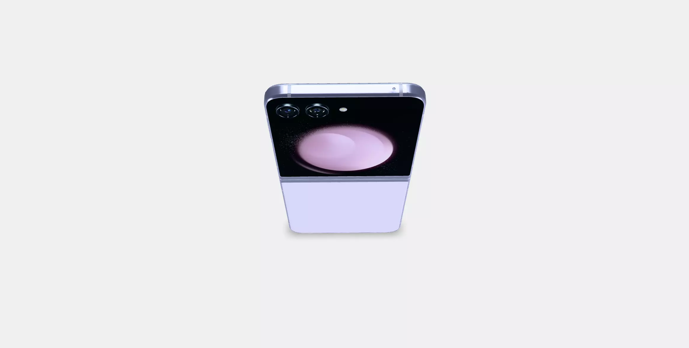 Samsung Galaxy ZFlip Lavender Low-poly 3D model